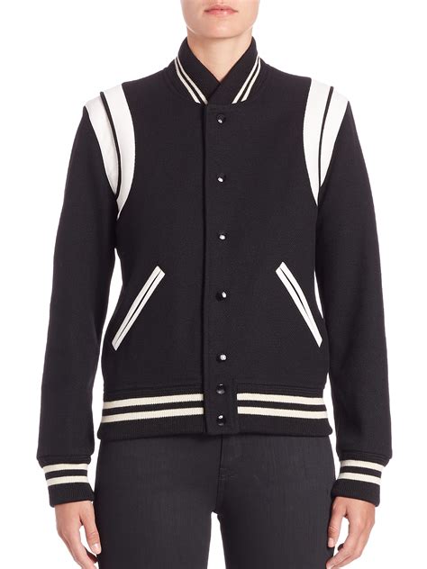 saint laurent teddy jacket replica ebay|saint laurent letterman jacket.